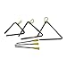5 Pcs Steel Triangle Percussion Instrument With Striker,Rhythm Steel Triangles(5in)