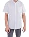 Visive Mens Short Sleeve Button Down Dress Shirts Oxford Big and Tall Dress Shirts Solid Color Short Sleeve Shirt for Men - White - 3X - Large