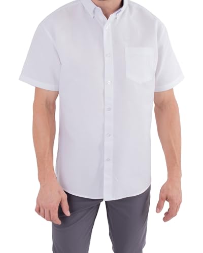 Image of Visive Mens Shirts Multi Packs Short Sleeve Button Down Dress Shirts Solid Color Big and Tall