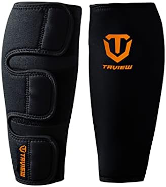 TAVIEW Weightlifting Deadlift Shin Guards, Calf Support Brace 5mm Thick Neoprene for EasyWear Deadlift Shin Guards,Training Pants and Tights, Ultimate Shin Protection