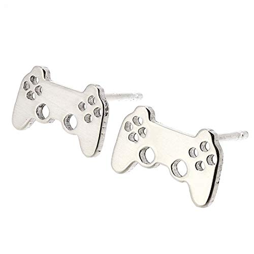 Game Controller Video Gamer Stud Earrings Polished Sterling Silver Handmade in USA