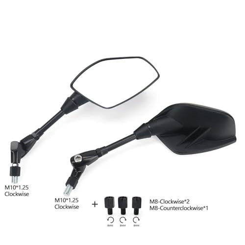 Espejos para MT07 y MT09 retrovisores regulables M8 M10 con amplio campo de visión trasera 3