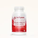 Dr. Kellyann Bone Broth Capsules | 500mg Collagen Per Serving | Supports Gut Health | Joint & Cartilage Repair | Skin Hair Nails | Fasting Support | Grass-Fed Beef | Digestive Wellness | 40 Servings
