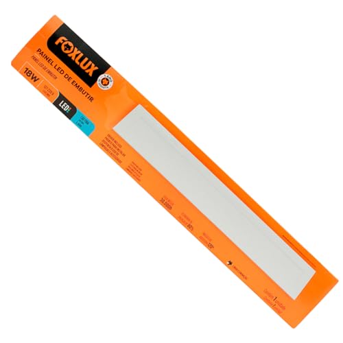 Painel de LED 18 W 6500K 10x60 Retangular Embutir Foxlux