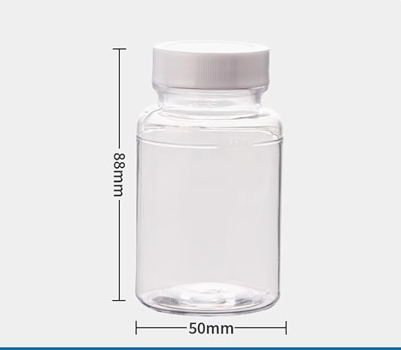 5 Pack 100ML Water Sampling Sterilized Bottle | Environmental Sampling Bottle PS Plastic Sample Dosage Form Bottle,Transparent