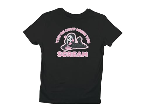 Ghostface T-Shirt - Youre Cute When You Scream - Halloween - Unisex 100% Cotton Sizes S to 5XL Black