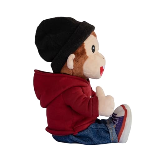 Sonrisas de Tela Peluche Macaco 25 cm Suave e Seguro Material Premium Algodão PP Antialérgico