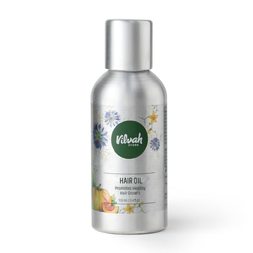 vilvah STORE Vilvah Hair Oil | With Black Seed Oil Extracts | Reduces Hair Fall And Rejuvenate Hair And Scalp |100% Natural Oils - Vitamin E | For Men & Women | 100 Ml