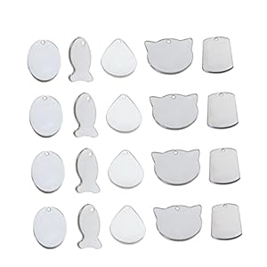 POPETPOP 50 Stück Hunde ID Tags Blanko