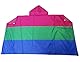AZ FLAG - Umhangflagge Polysexualität - 150x90 cm - Polysexuell Cape Fahne 100% Polyester mit integrierten Ärmeln und Kapuze - Body Flag 80g