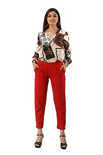 Image of Cotton Wear Casual Regular Fit Elastic Waist Double Side Pocket Trouser