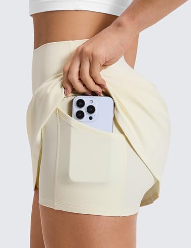 Image of CRZ YOGA Butterluxe High Waisted Tennis Skirts | Built-in Shorts with Pockets, Extremely Soft, Casual, A Line, Stretchy, Mini, Skort for Women