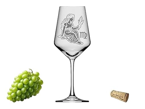 eXODA Vaso de vino signo zodiacal Virgo 350ml vaso elegante apto para lavavajillas con grabado para amantes del disfrute ideal para celebraciones y ocasiones especiales | Ya disponible en tu tienda friki favorita! En mundofriki.es!