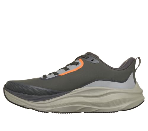 Skechers Homme Max Run Vorteza Baskets, Olive Textile Synthetic, 41 EU