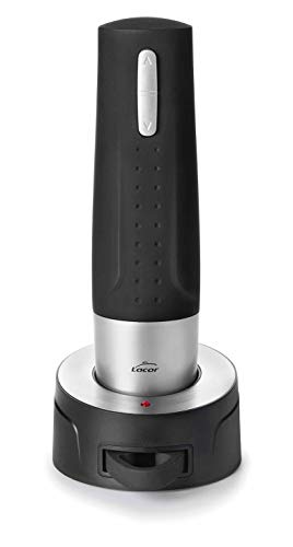 Lacor Sacacorchos Eléctrico Con Base Cargador, Plástico, Negro, 5x5x25 Cm