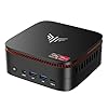 NiPoGi Pinova P1 Mini PC ΑΜD 4300U(Max 3.7GHz, 4C/4T, Migliore 3500U/N150/N97),16GB DDR4 256GB SSD Desktop Computer, Triplo Display DP 1.4+HDMI 2.0+USB3.2 Type-C 4K@60Hz/WiFi 5/BT4.2 Radeon Graphics