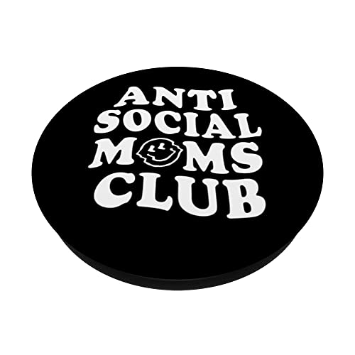 Anti Social Mom Club, Antisocial Mom Life PopSockets Swappable PopGrip, Black - Image 2