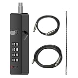 Sicherheitsschloss mit 4-stelliger Zahlenkette - Stahldraht mit Schutzbeschichtung - Reitzubehör Diebstahlsicherung - Sportschließfachhelme - Gepäckzaun