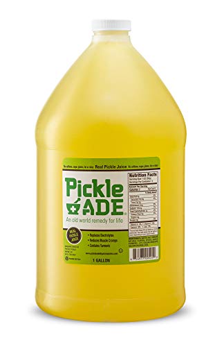 cramp juice - PickleAde, Dill Pickle Brine Juice, Replaced Electrolytes and Reduces Muscle Cramps, 1 Gal (128oz)