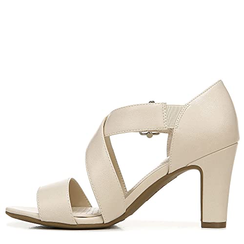 LifeStride Women's Carlyle Strappy Sandal Heeled, Almond Milk, 7
