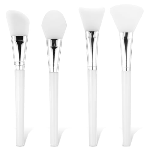 4 Stück Maskenpinsel, Silikon Gesichtsmasken Pinsel Gesichtsschlamm Applikator Mischpinsel Hautpflege Applikator Make-up Beauty Werkzeug für DIY Augenmaske Hautpflege Augenmasken Reinigungsmaske