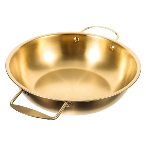 CONGARTENO Korean Ramen Pot Stainless Steel Cooking Pot with Double Handles for Induction and Gas Stovetops for Ramen Noodles and Soups Stylish and Versatile Kitchen Essential