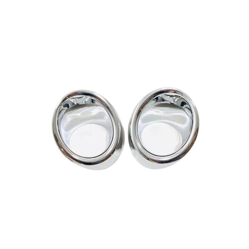 クロームフロントフォグライトランプバンパープロテクターカバーフォグライトアイブロウアイリッドトリムホンダシビック10thセダン2019 2020アクセサリーに対応(ABS Chrome Type2)