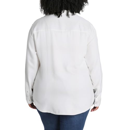 Jachs Girlfriend Women's Super Soft Feel Flannel Shirt (White Plaid,Medium)