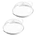 Sanfiyya Cover spruzzata a microonde Copertura Alimentari Copertura Protettiva a microonde con Impugnatura del Foro a Vapore Trasparente 2PCS