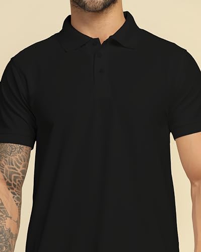 Image of VastraVibes Men's Polo Regular Fit T-Shirt