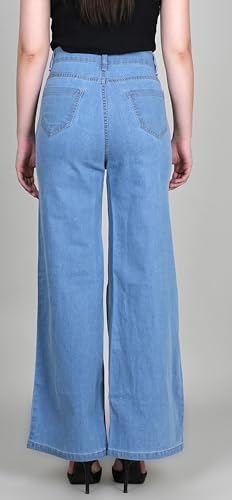 Image of ADBUCKS Wide Leg Jeans for Women | Jeans Pant for Women | High Rise Jean I