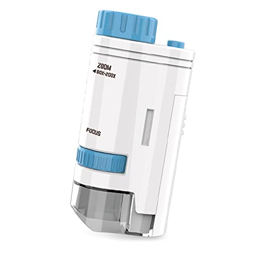 Microscopios de mano con LED y base, microscopio de escritorio para estudiantes, regalos educativos para observación de la naturaleza al aire libre