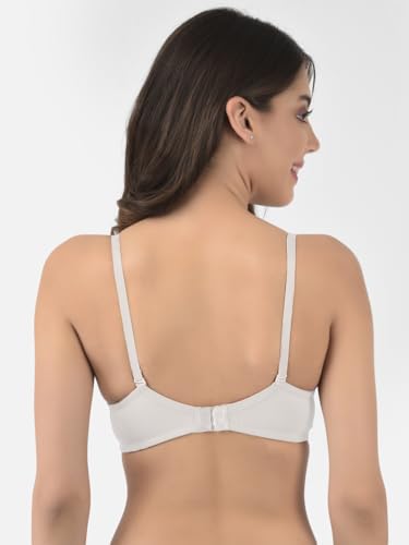 Image of Softline Women's Cotton-Rich Wire-Free Padded Bra | Full Coverage, Seamless & Breathable for Everyday Comfort | Soft Fabric with Supportive Fit for All-Day Wear