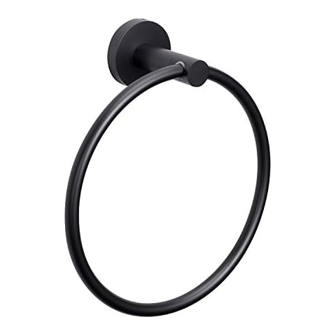 Tuggui Towel Ring SUS 304 Stainless Steel Matte Black for Bathroom Cover