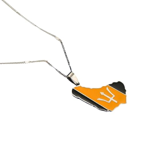 Pendentif Barbade en émail pour sublimer vos tenues d'été et looks de vacances