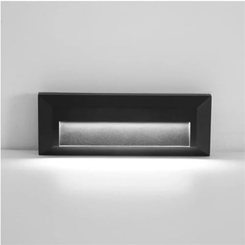 JSRPZK 6W LED applique murale carrée extérieure exposée étanche escalier lumière AC85-260V porche balcon jardin intérieur carré veilleuse(Warm light)