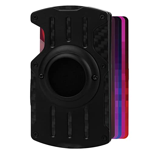 Molbory Porte-Cartes Homme, Porte-Cartes de crédit Homme avec Portefeuille, Porte-Cartes AirTag Porte-Cartes d'identité RFID NFC Protection de Portefeuille, Portefeuille Minimaliste en Aluminium Cover