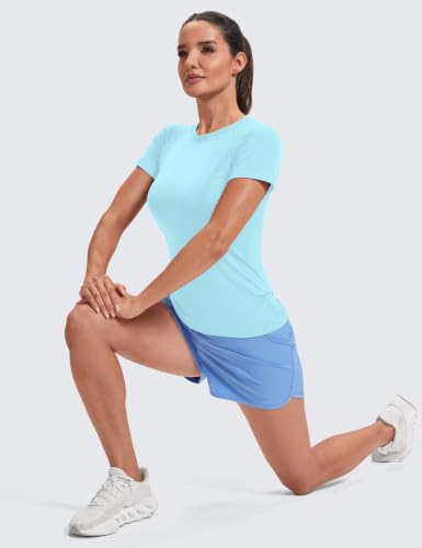 Image of MathCat Seamless Short Sleeve Workout Tops for Women