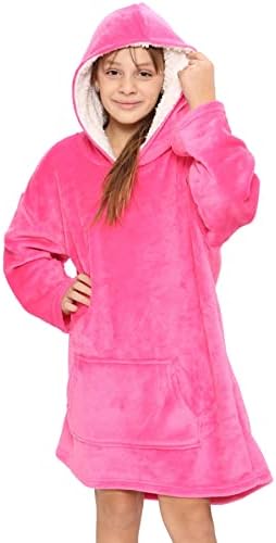 A2Z 4 Kids Girls Boys Oversized Hoodie Blanket Super Soft - Snuggle 954 T.D Pink Kids