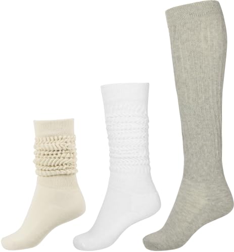 Image of BomKinta Slouch Socks Women Thigh High Boot Soft Scrunch Socks Size 5-11