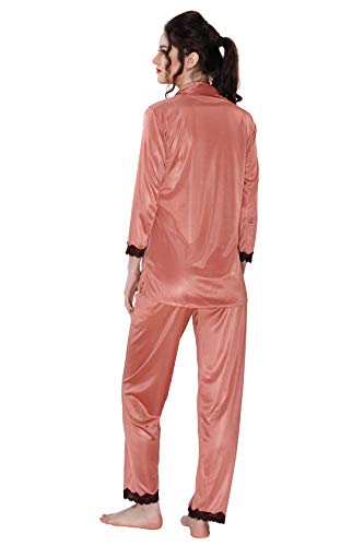 Image of AV2 Women's Satin Solid Pajama Set Pack of 1
