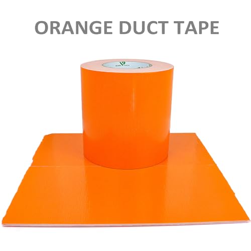 Image of BOMEI PACK 6inch Wide Orange Duct Tape, Heavy Duty Strong Waterproof Industrial Color Duct Tape 9.0mil x 6inch x 60yds for Crafts, Home Improvement, Repairs, & Projects