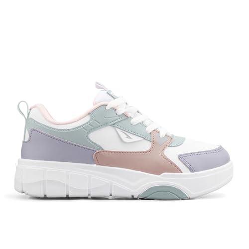 Image of ASIAN Nova-01 Sneakers for Women & Girls | Colorblocked Sneakers with Chunky Sole, Stylish Design Shoes