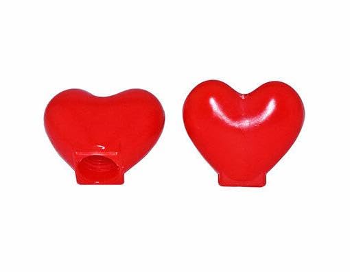 Tapas de válvula con diseño de corazón para bicicleta, piezas de bicicleta miniatura 1
