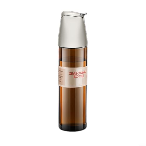 Besttoolifes Botella dispensadora de aceite de vidrio con tapa de gravedad automática, boquilla antigoteo para aceite de oliva, vinagre, jarabe, accesorio de cocina para cocinar, barbacoa, freír al