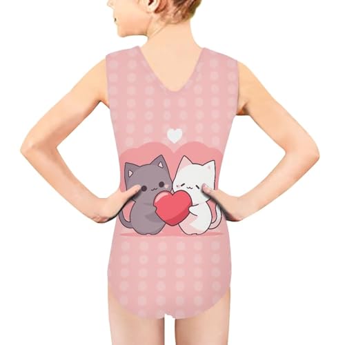 Image of Fashion Print One-Piece Swimsuits for Girls,Soft Stretchy One Piece Bathing Suit Quick Dry Beach Swimwear 5-14 Years