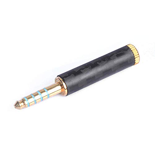 OKCSC TX24 Stereo Audio Connector,2.5mm Female Jack to 4.4mm Balanced Male Jack Converter Carbon Fiber Earphone DIY Mini Adapter for Headphone,PC,Audio,MP3 or Other Player