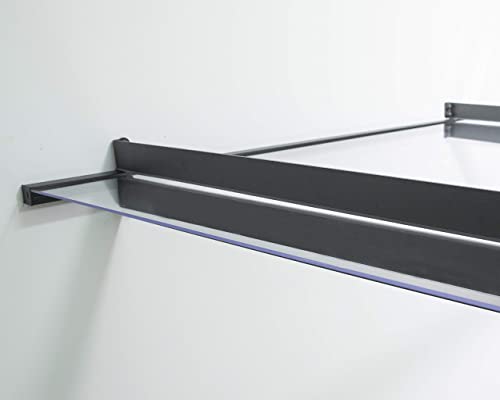 Canopia by Palram Vordach für Haustür Nancy 2050 Pultvordach 205 x 94 cm Grau Sonnenschutz Haustürvordach inkl. Regenrinne