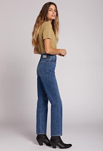 Current/Elliott Women's The Soulmate Slim Straight Jean – High Rise Pant, Lighthouse, 262