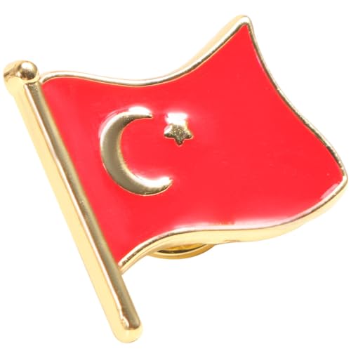 JOYOFREELY Alfiler de Aleación Roja Resistente con Diseño de Bandera Nacional para Decoración de Ropa en Cumpleaños y Festivales
